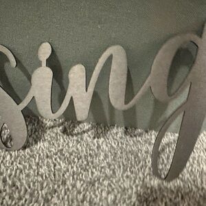 Hobby Lobby Gray 'Sing' Wall Decor